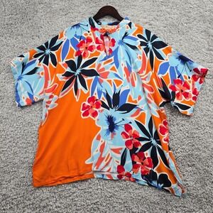 Soft Surroundings Top Women Large Multicolor Kimono‎ Cabana Bay Floral Beach